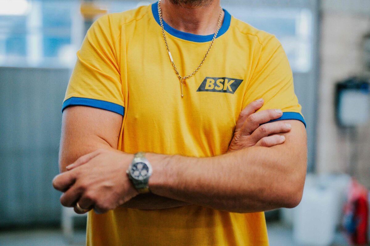BSK logo på t-shirt